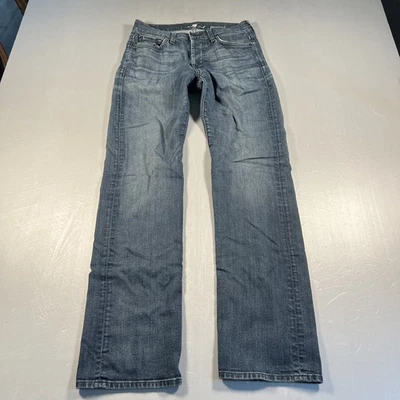 7 For All Mankind Jeans Mens 29 Blue Standard Straight Leg Stretch Denim Pants - Image 1 of 4