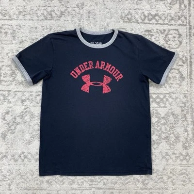 Under Armour T Shirt Loose Heatgear Short Sleeve Black Tee Youth Size Large - Image 1 of 4