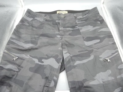 DEMOCRACY Ab Technology Charcoal Camo Crop stretchy cargo pants NWT new 14W - Image 1 of 4