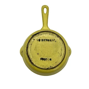 Seltene Vintage gelbe Le Creuset Emaille Gusseisen Pfanne 6,5" Skillet Bratpfanne - Bild 1 von 9