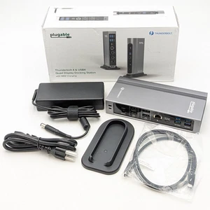 Plugable TBT4-UDZ 16-in-1 Thunderbolt 4 & USB4 Quad Display Docking Station 95W - Afbeelding 1 van 10