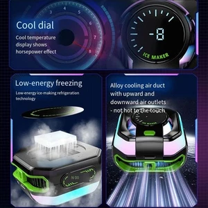 Silent Cooling Fan for Mobile Devices with Dynamic Temperature Indicators - Zdjęcie 1 z 12