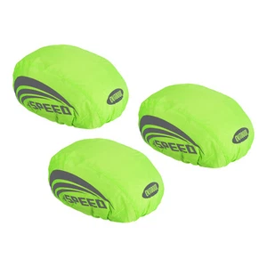 3Pcs Waterproof Helmet Cover Bike Helmet Rain Cover Reflective Strip Green - Picture 1 of 6