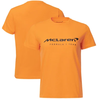 CASTORE McLaren Women's F1 T-Shirt Short Sleeve Core Orange Logo Top - New