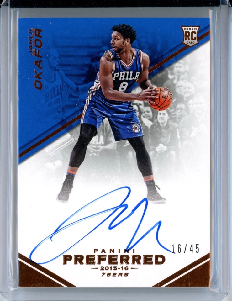 Autógrafo de novato Panini Preferred Jahlil Okafor 2015-16/45 en tarjeta Foto 1 de 1