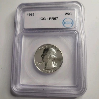 1963 USA 25 CENT PR67 ICG - Image 1 of 2