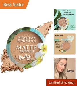 Cruelty-Free Matte Bronzer Infused with Monoi Butter - Effortless Contouring - Picture 1 of 9