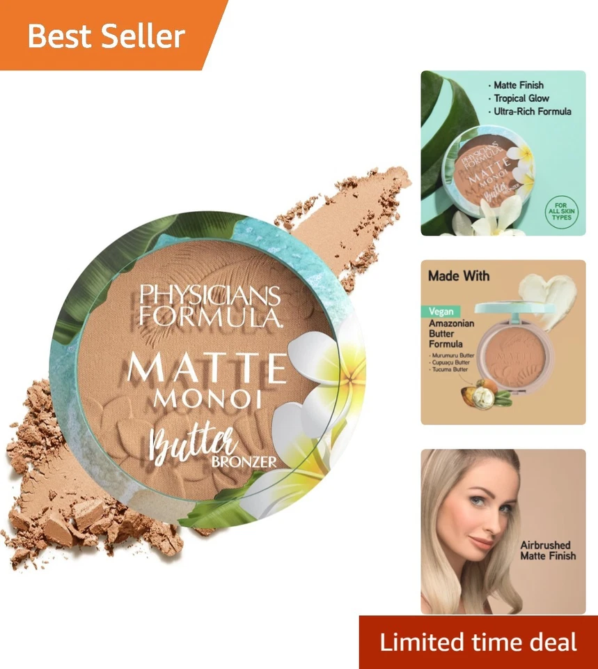 Cruelty-Free Matte Bronzer Infused with Monoi Butter - Effortless Contouring - Image 1 of 4
