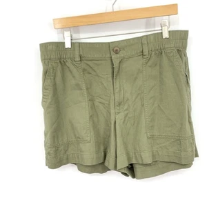 GAP Damengröße Large Shorts grün Easy Utility Chambray Baumwollmischung hoher Bund - Bild 1 von 7