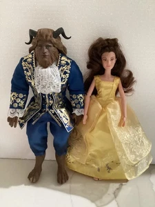 "Lote Disney La Bella y la Bestia: Muñecas BELLE & BEAST Prince Adam 12""" - Imagen 1 de 4