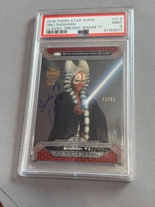 Shaak Ti Auto PSA 9 Star Wars Jedi 2018 Topps Chrome Archives Orli Shoshan /61 - Picture 1 of 3