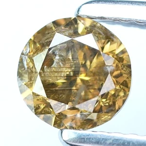 1.00Ct Rare 100% Natural No Treated I-1 Round Fancy Imperial Champagne Diamond - Picture 1 of 8