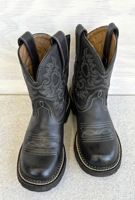 Ariat Fatbaby 14788 Women’s Black Leather Round Toe Cowboy/Western Boots Sz 5.5 - Image 1 of 4