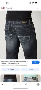 Buffalo David Bitton Herren Jeans 34x34 Six-6 Slim Straight Stretch Dark Wash - Bild 1 von 9