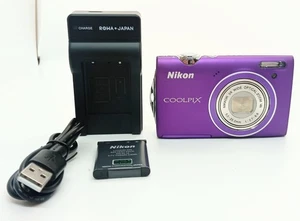 [Near MINT] Nikon COOLPIX S5100  12.2 MP  Digital Camera Purple 5x Zoom Japan - Picture 1 of 18