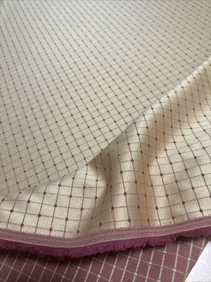 4 Yards Satin Mustard Yellow Shiny Dot Burgandy Fabric 56” - Image 1 of 4