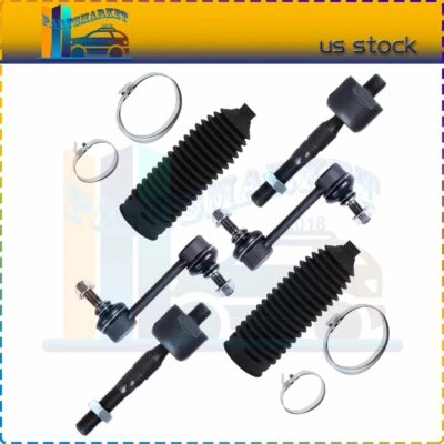 Fit For 2005-2012 Acura RL Set Of 6 Front Tie Rod End Stabilizer Bar End Link - Image 1 of 4