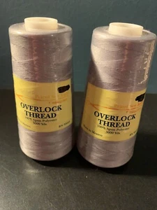 2 Big Spools Overlock Thread Polyester #1947 Grey 3000 yards each - Picture 1 of 4