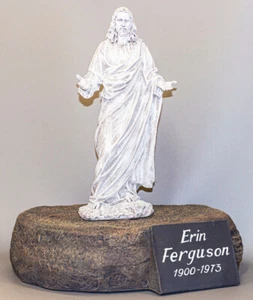 Urna conmemorativa restos humanos cenizas adulto cremación estatua Jesús caja funeraria única - Imagen 1 de 10