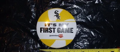 CHICAGO WHITE SOX Baseball Scoreboard Yellow Pin Wheel 2024 1st Game Button PIN - Image 1 of 4