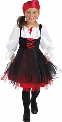 PARTY X PEOPLE MÄDCHEN PIRATIN KOSTÜM # Karneval Party Mittelalter Kinder Pirat Totenkopf Kleid