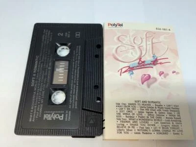SOFT AND ROMANTIC Cassette Tape VARIOUS ARTIST 1988 Polytel Canada 836-081-4 - Image 1 of 4