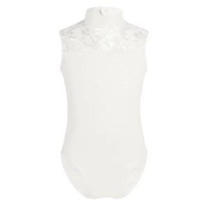 Kids Girls Ballet Dance Leotard Sleeveless Mock Neck Gym Athletic Bodysuit - Picture 1 of 53
