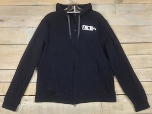 ARMANI EXCHANGE AX Women's Full Zip Pocket Logo Black Sweatshirt Hoodie Size M - Picture 1 of 6