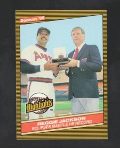 1986 Donruss Highlights - #110 Reggie Jackson - Eclipses Mickey Mantle HR Record - Bild 1 von 2