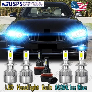 For BMW 323i 2006-2011 328i 2007-2016 - 6x 8000K LED Headlights + Fog Bulbs C6L - Picture 1 of 15