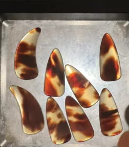 Guzheng Nails Picks Natural Material, Large size, set of 8, New - Picture 1 of 4