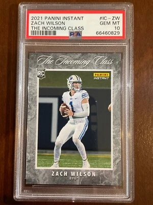2021 Panini — The Incoming Class — Zach Wilson — ROOKIE — 💎 MINT PSA 10 — pop 4 - Image 1 of 3