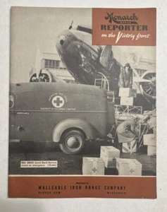 RARE WWII Monarch Range Reporter Oct. 1943 On The Victory Front Magazine - Imagen 1 de 9