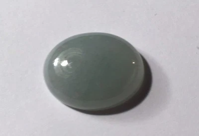 antique Japan Carved JADEITE / JADE 1 Light Translucent Green CABOCHON 24x19mm - Image 1 of 4