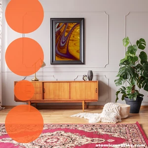 MAKE A BOLD AF Statement Orange XL 92"h x 23"w Art Mobile by Atomic Mobiles - Picture 1 of 6