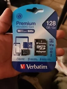 Verbatim microSDXC Card with SD Adapter, Class 10, 128GB (VER44085) - Picture 1 of 1