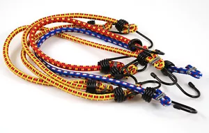 New 6pc BUNGEE CORD TIE DOWN CORDS 18" LONG w/ 2 Hooks* US FREE SHIPPING * - Bild 1 von 2