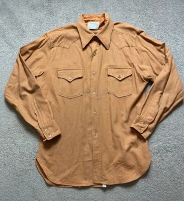 Camisa naranja Pendleton High Grade Western Wear vintage de los años 70 para hombre talla grande Foto 1 de 4