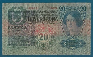 20 CORONAS CORONA 1913, SELLO CITTA DI FIUME Consiglio Nazionale, RIJEKA FIUME! - Imagen 1 de 2