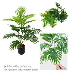 Palma Artificial Planta Falsa Hojas Tropicales Interior Exterior Home Decor - Imagen 1 de 10