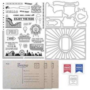 Hero Arts MY MONATLICH HERO KIT JULI 2018 NEU Briefmarken stirbt Karneval Achterbahn - Bild 1 von 2