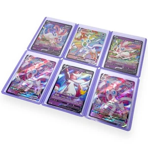 Pokémon TCG V VMAX RAINBOW RARE Holo Lot of 6 Cards Sylveon Eeveelution - Picture 1 of 15