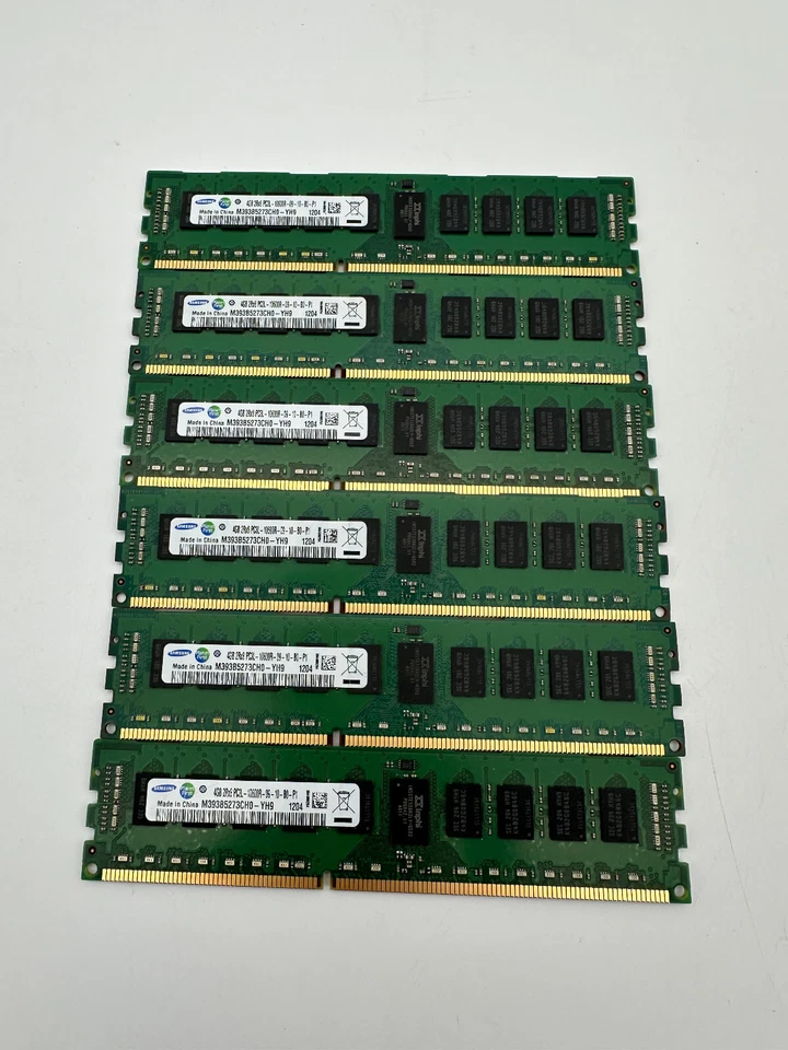 Samsung M393B5273CHO-YH9 24GB (4GBx4) PC3L-10600R ECC DDR3-1333MHz - 09-10-B0-P1 - Image 1 of 2