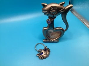 Marco y llavero de metal para fotos de gato - Imagen 1 de 4