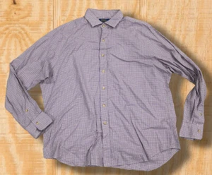 Recent! Polo Ralph Lauren XL Purple Brown White Micro Gingham Plaid Sport Shirt - Picture 1 of 10