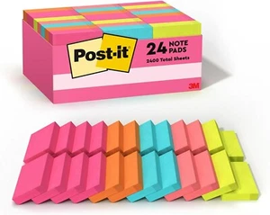 Post-It Mini Notes, 1.5X2 In, 24 Pads, America'S #1 Favorite Sticky Notes, Popti - Picture 1 of 14