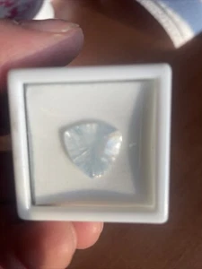 New In Box Blue Moon Quartz Gemstone 5.70Ct 14x1rmm Trillion Cut - Picture 1 of 3