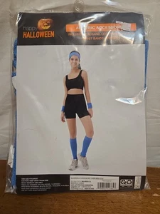 Aerobic Accessories Blue Halloween Costume Exercise Leg Warmers Theater 80s New - Picture 1 of 2