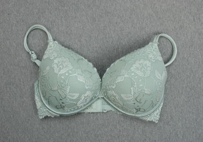 Sujetador Ambrielle 34C verde menta talla definitiva push up encaje floral Foto 1 de 4