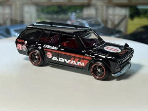 Hot Wheels 71 Datsun 510 Wagon Japan Historics Car Culture Advan Black Smooth - Picture 1 of 10